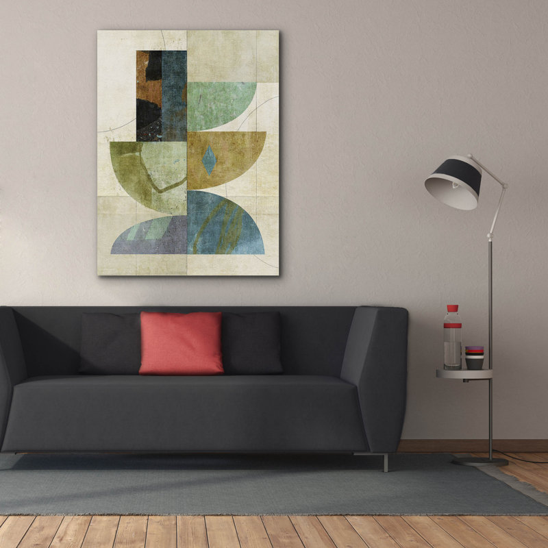  «Collage No. 29» par Suzanne Nicoll, art mural sur toile, 40 po x 54 po