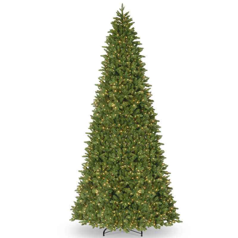 Arbre épinette mince avec lumières DEL bicolores Ridgewood, 12'