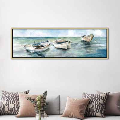 «Caught At Low Tide II» par Carol Robinson - Giclée sur toile panoramique tendue sur toile