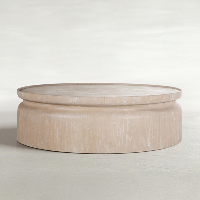 Marta Solid Wood Drum Coffee Table