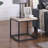 End Table Side Table,Square Wood And Metal Nightstand,Storage Small End Table, For Living Room Bedroom, Natural Oak