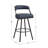 Alisier Black Finish Metal Vegan Leather Swivel Chair (Set Of 2)-417602132-417602131