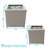 2-Piece Modern Assorted Square Gray Polyrattan Indoor Planter with Liner-443964350