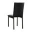 2 pièces de chaises de salle à manger rembourrées noires de style transitionnel pour la maison de 2 personnes minces et polyvalentes