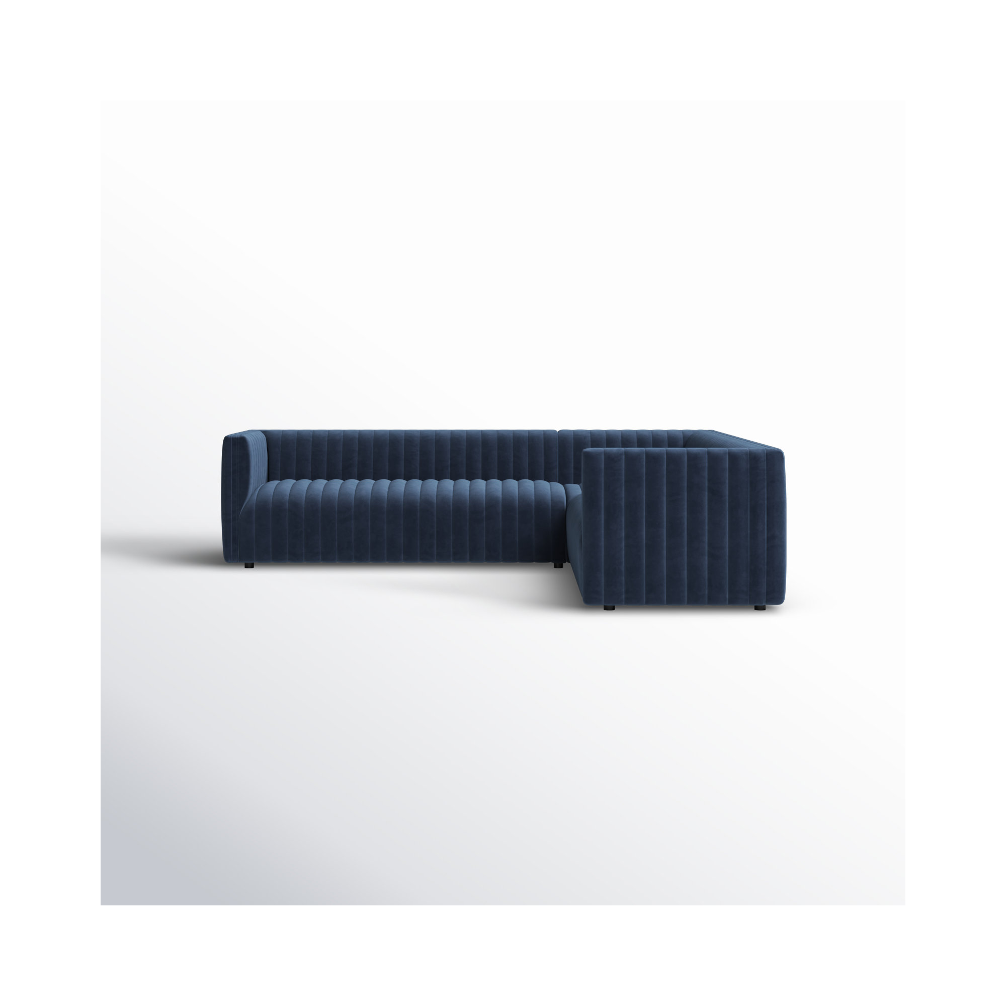 Brandt Modular Upholstered L-Sectional, Sapphire Navy