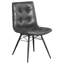 Ensemble de 4 chaises de salle à manger à dossier capitonné gris anthracite et bronze industriel-363520862