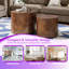 Ensemble de 2 tables d'appoint rondes en bois-2056897446