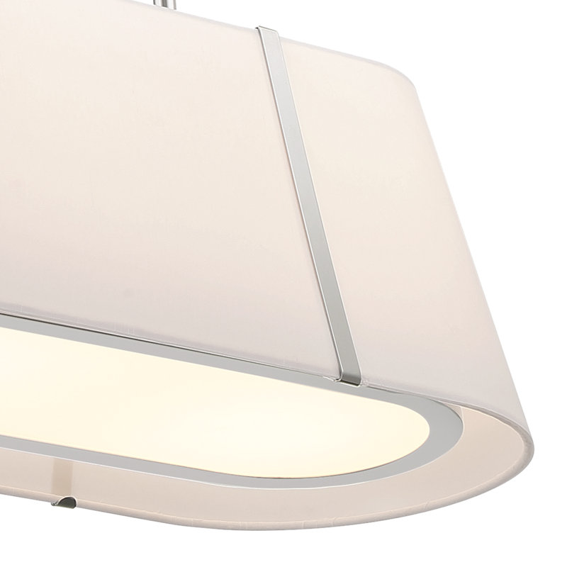 Lustre ovale linéaire 4 lumières Schumaker, Nickel