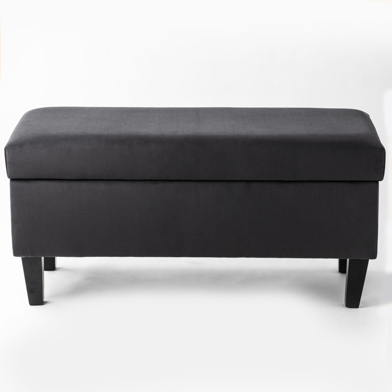 Velvet Upholstered Storage Bench, 47 x 60 x 30 cm