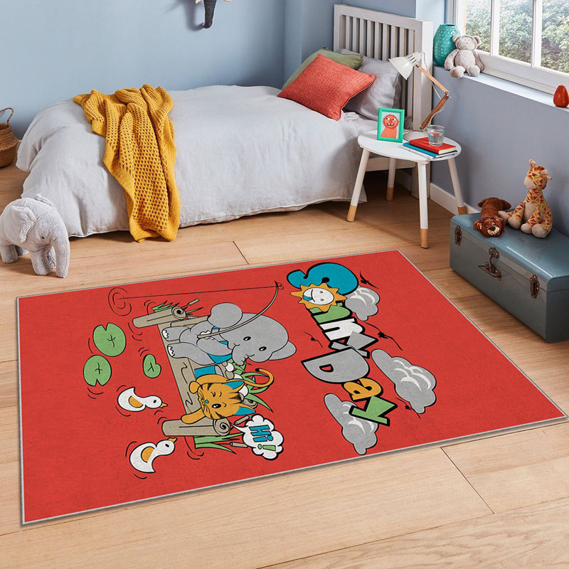 Luxurious Polyester Area Rug, 3.3 x 4.6 Feet | 740 g/m² Velvet Fabric, Non-Slip Felt Dot Underside, Laminated Sponge for Comfort | Antibacterial, Machine Washable at 86°F | Elegant Digital Print Design for Home Décor