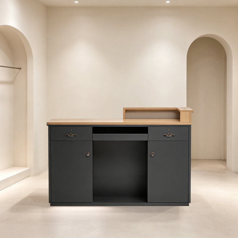 Bureau de réception moderne à DEL - réception commerciale pour centre commercial, magasin de détail, hall de bureau et espace de service à la clientèle, aucun assemblage requis