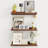 Rustic Floating Shelves Set of 3 with Lip, Picture Ledge Shelf for Nursery, Living Room – Multipurpose Storage Organizer, Bookshelf, & Photo Display Rack Walnut-350557628
