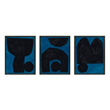 Module On Blue. Set Of 3 Painting by Michael Kempen