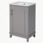 Petit meuble-lavabo moderne de 20 pouces avec lavabo en céramique-343955569