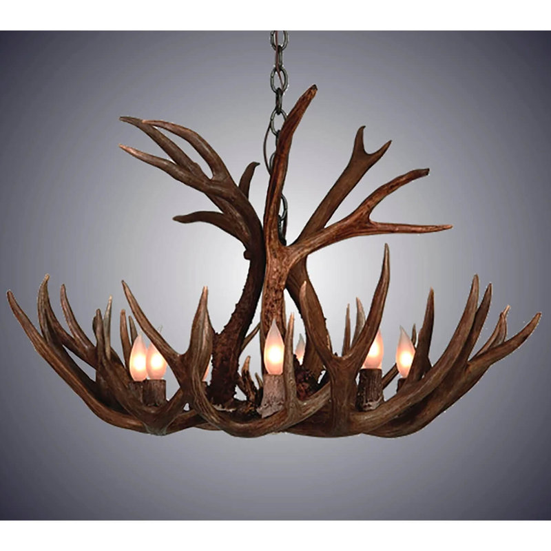 8 - Light Chandelier, 24" H x 36" W x 36" D