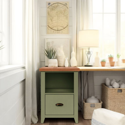 Classeur 22 po pour bureau - Sage / Fruitwood