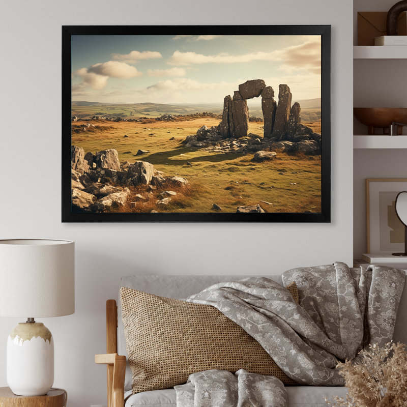 " Ireland Irish Legends I ", Black Single Picture Framed, 24" H x 32" W x 1" D