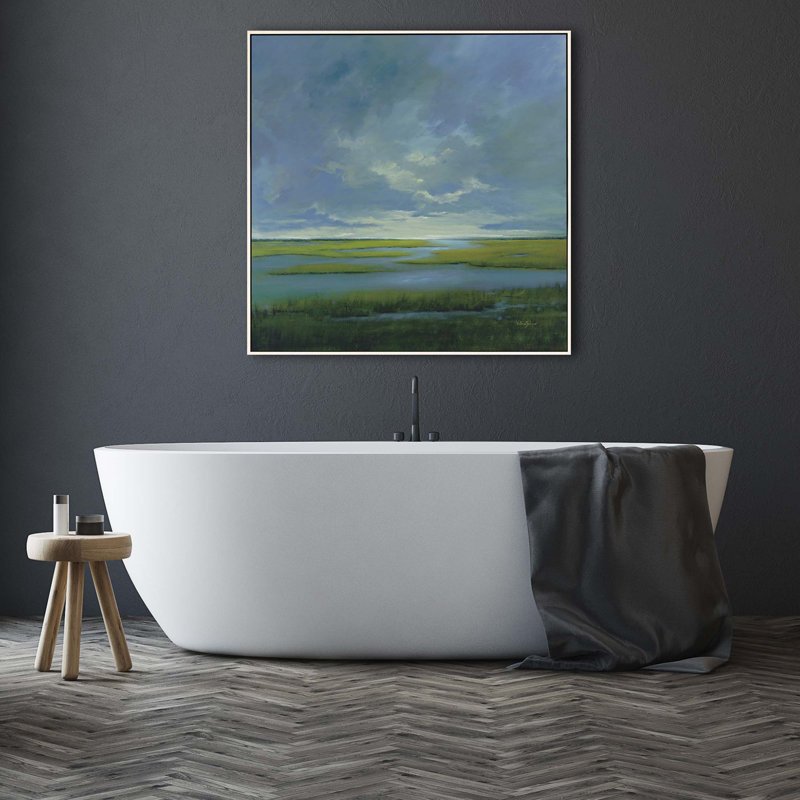 Incroyable grâce, Toile avec cadre blanc, H 52 po x l 52 po x P 3 po