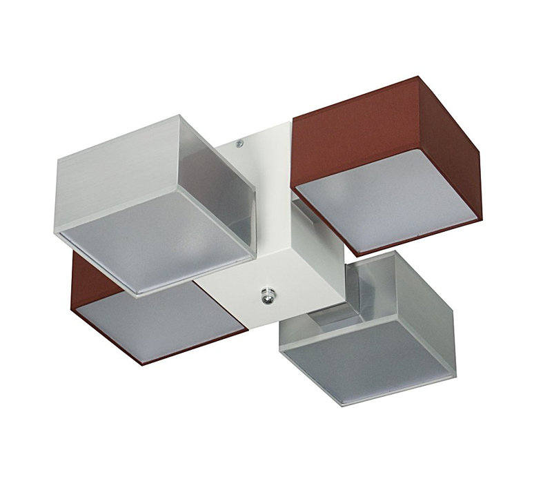 Miranda Semi Flush Mount, Light brown, Silver/Light brown