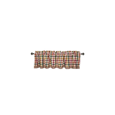 Manzanares Cotton Plaid Tailored Window Valance