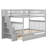 Full Over Full Wooden Bunk Bed With Trundle & Staircase-1135973683