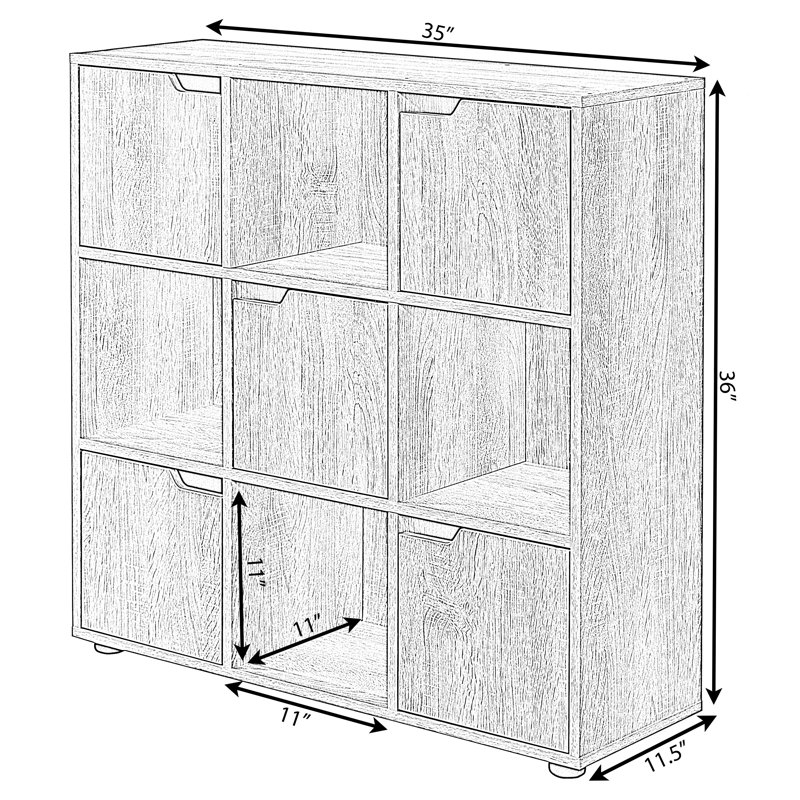 Arrian Storage Bookcase, White