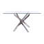 Anntoinette Glass Top Metal Base Dining Table