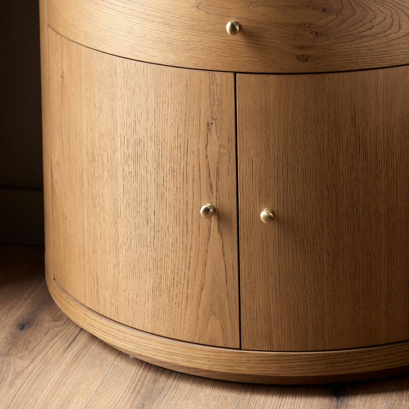 Ashton Nightstand-Natural Poplar Burl, Cream/Dusted Oak Thin