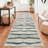 Washable Runner Rug 2x35 - Ridge Modern Plush Rug for Hallway & Entryway, Denim Multi, Sculpted Stripe-1758357984-1758357002