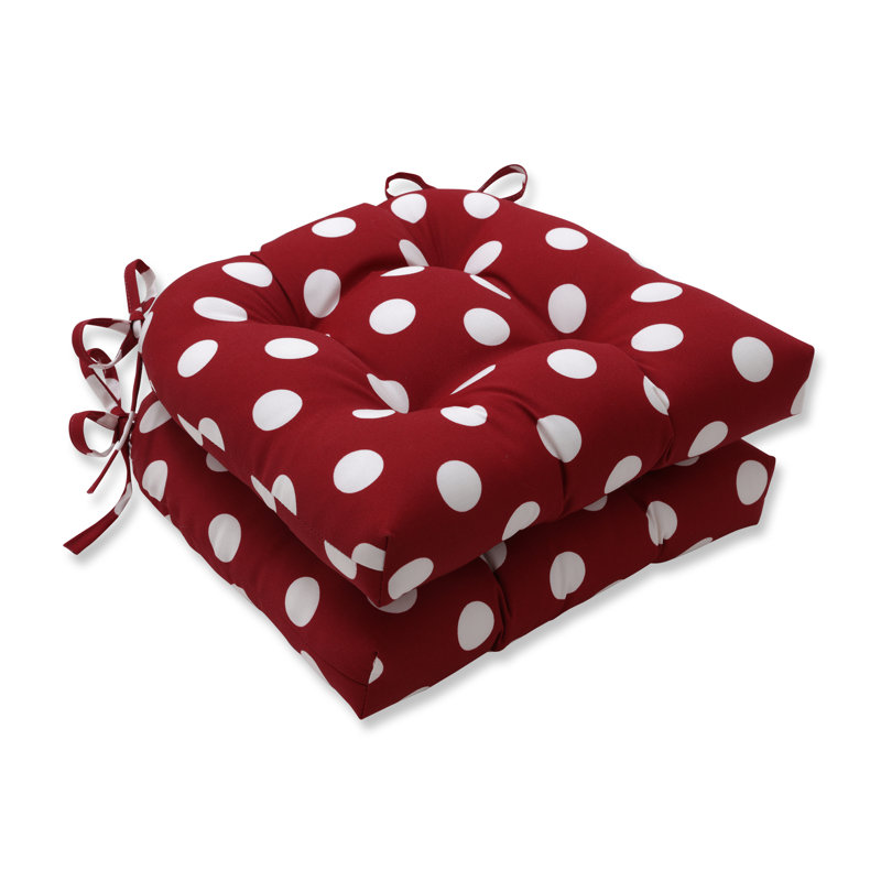 Ahriyah Outdoor Chair Pad, 16" W, Red