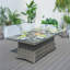 Table de foyer d'extérieur au propane en aluminium H 26,99 po x l 70,6 po Arayeli-1158189262