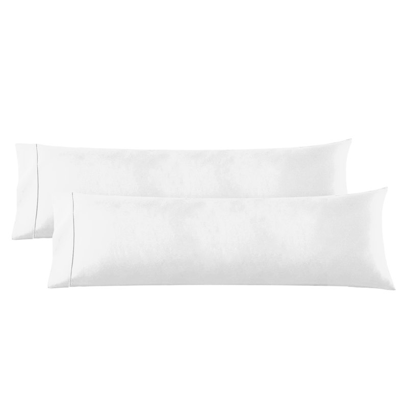 Nestl 1800 Thread Count Body Pillowcase, White