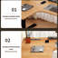 L-Shaped Solid Wood Electric Height-Adjustable Desk with Metal Base-837955039