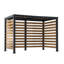 Sunjoy steel pergola MARAO - 191cm x 313cm, black/brown