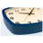 Navy Solid Wood Rounded Square Wall Clock