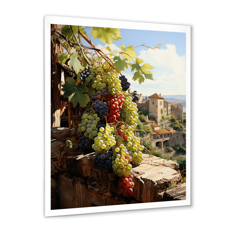 Green Wineyard, ancienne sagesse - impression, H 44 po x l 34 po x P 1,5 po, Cadre photo blanc