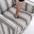 Bronnen Big And Wide Upholstered Striped Gray Cushion Swivel Armchair with Removable Back and Seat Cushion (Set of 2)-114628037