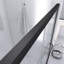 56 à 60 po X P 70 po Porte de douche coulissante double H, verre trempé 1/4 po avec finition noir mat-126488450