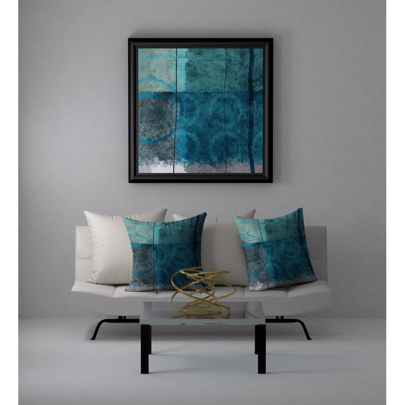 Coussin décoratif carrée de style supersonique, 24 po x 24 po