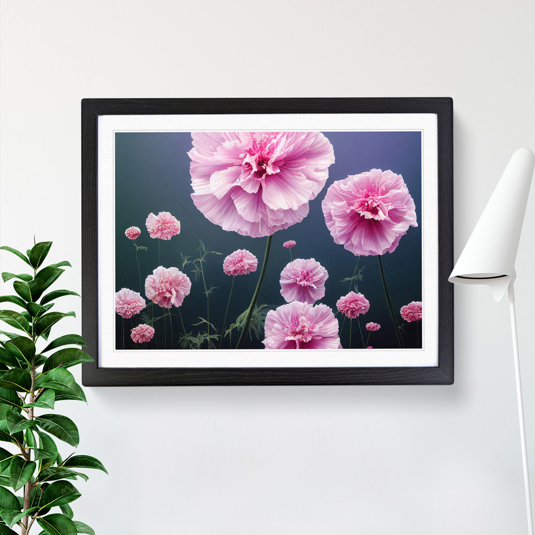 Gleeful Carnation Flowers - Framed Print