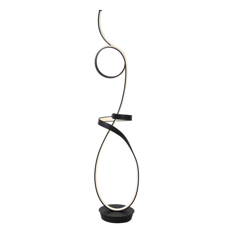 Lampe sur pied à DEL 68W Symphonie, Noir mat