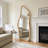Cloud-Shaped Natural Wood Full Length Mirror