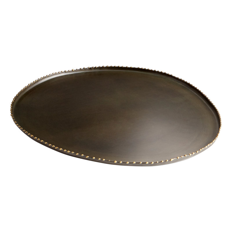 Rochester Metal Decorative Tray, 0.25" H x 11.75" W x 10.5" D