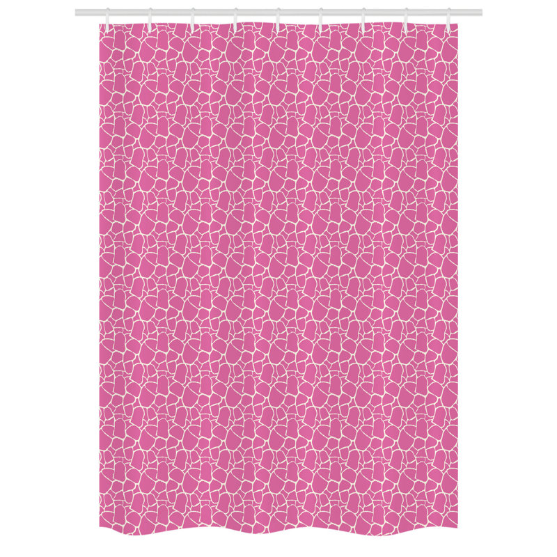 Lorrian Abstract Shower Curtain with Hooks Included, 78" H x 54" W