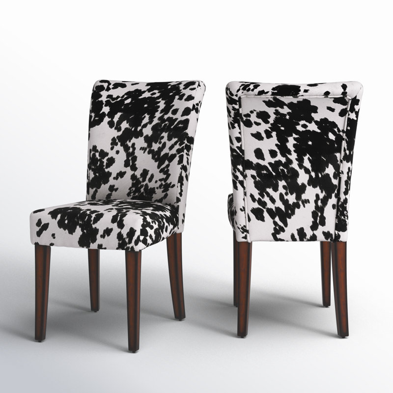 Chaise rembourrée Lancaster, Cuir de vache noir