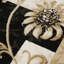 Tapis rond noir à motif floral Gossard-21292422
