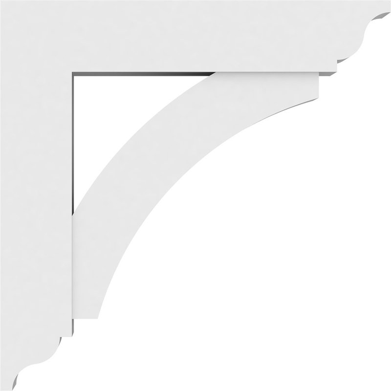 Standard Thorton Architectural Grade PVC Bracket with Traditional Ends, 30"H x 5"W x 30"D