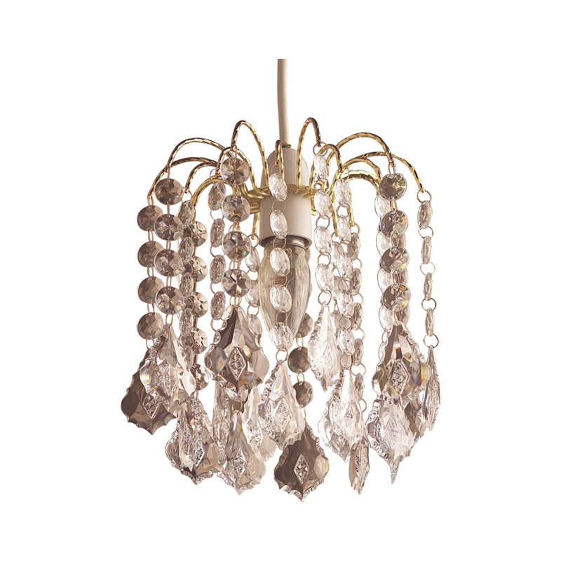 1 - Light Gold Crystal Pendant