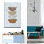 Abstrait demi-cercles sur toile-1065145506