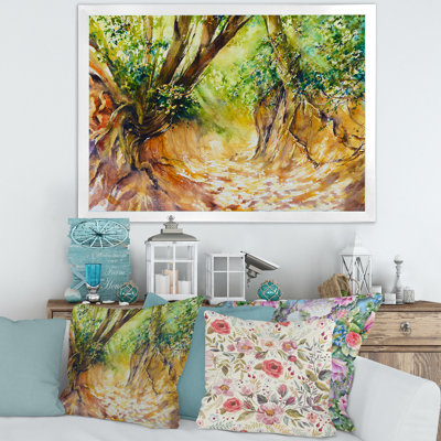 Petite route forestière - peinture sur toile